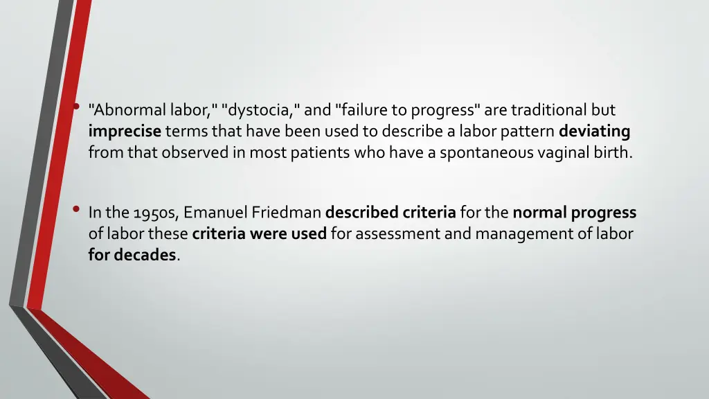 abnormal labor dystocia and failure to progress