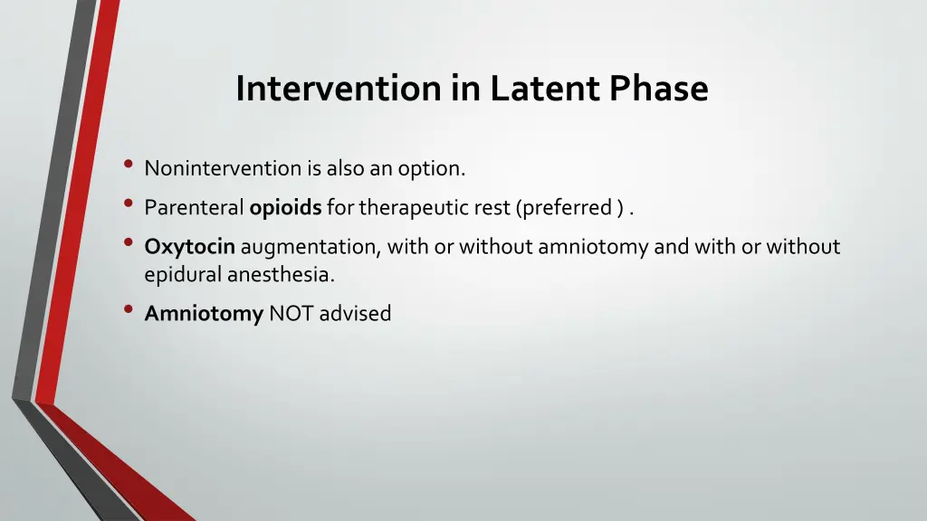 intervention in latent phase
