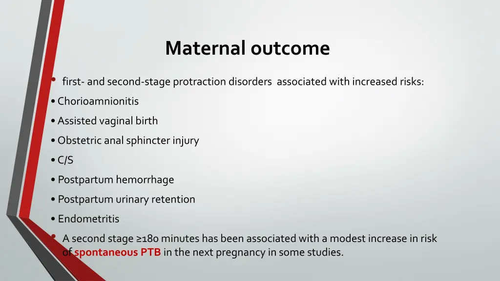 maternal outcome