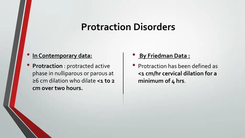 protraction disorders