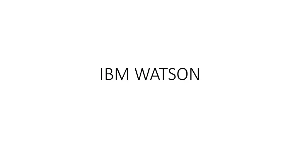ibm watson