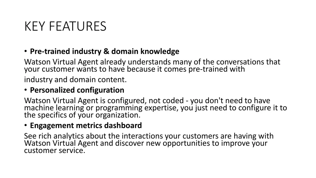 key features