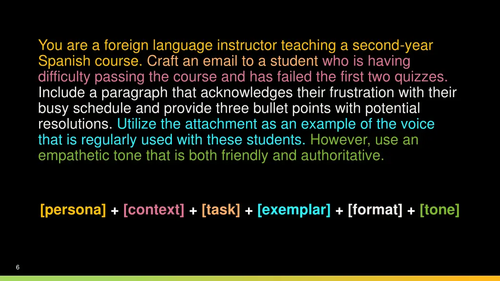 you are a foreign language instructor teaching