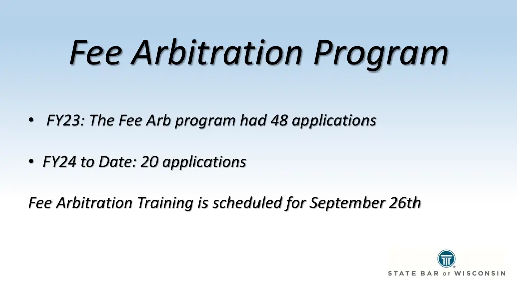 fee arbitration program