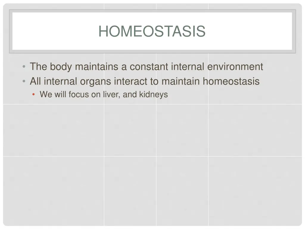 homeostasis