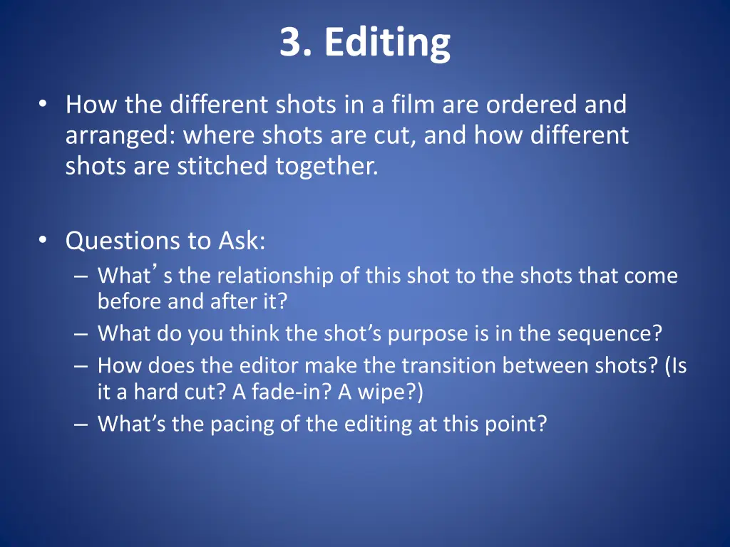 3 editing