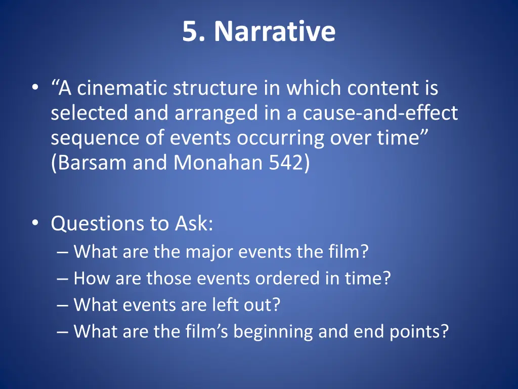 5 narrative