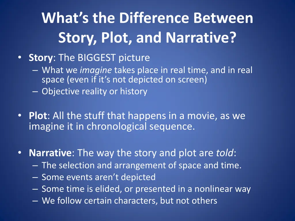 what s the difference between story plot