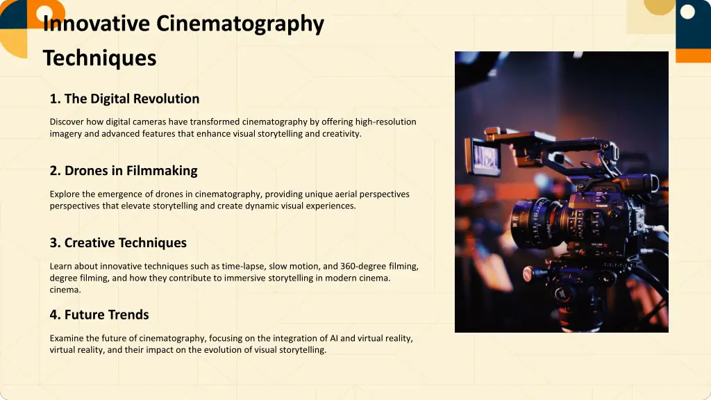 innovative cinematography techniques