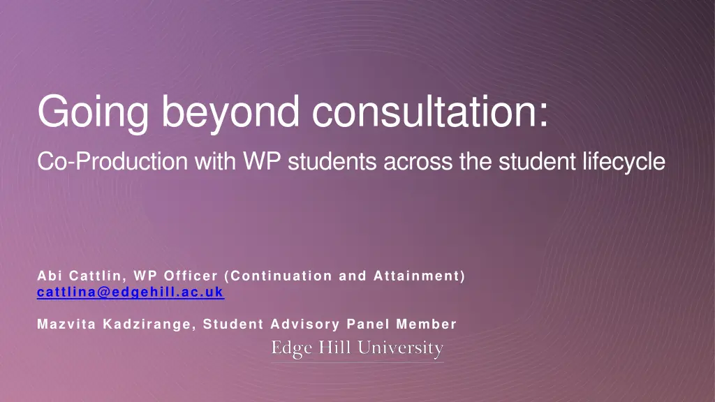 going beyond consultation co production with
