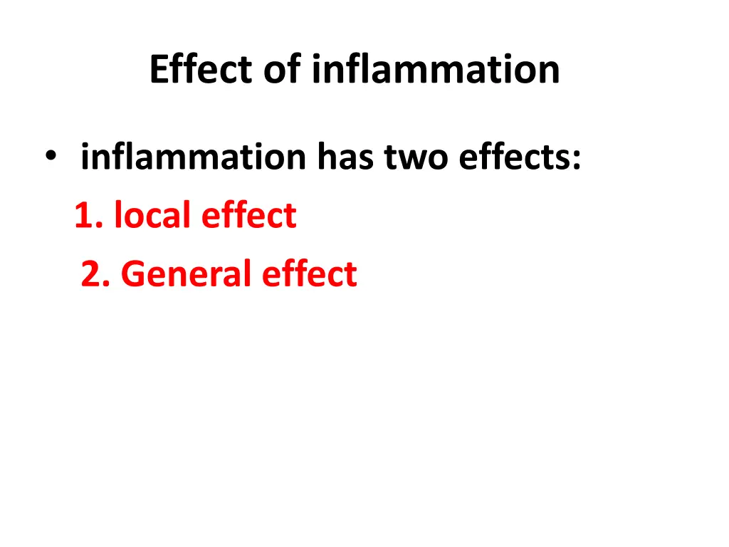 effect of inflammation