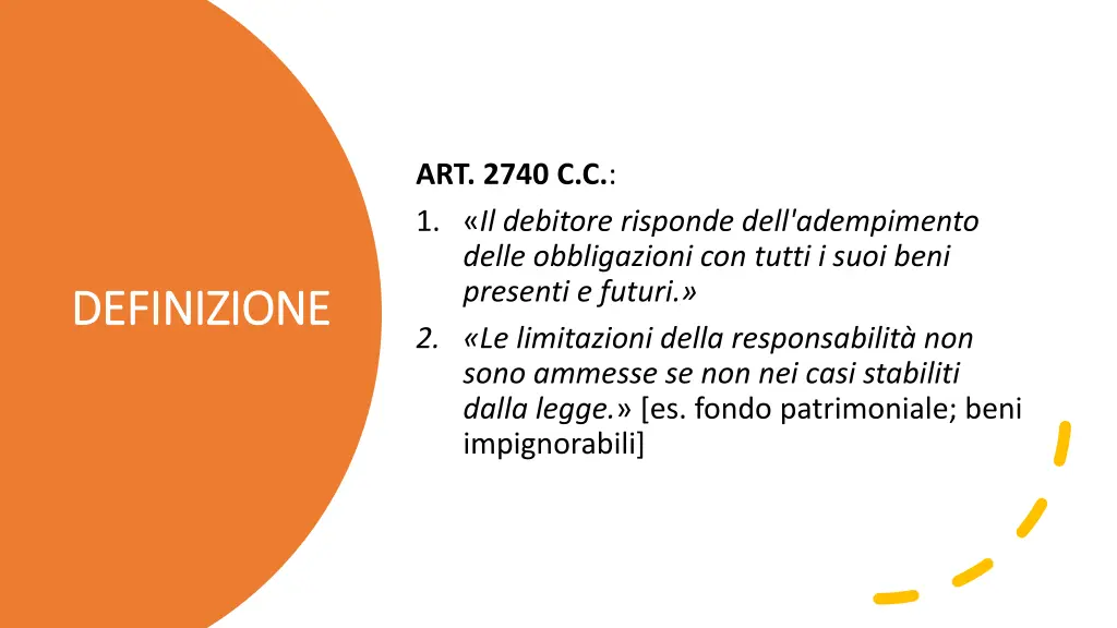 art 2740 c c 1 il debitore risponde dell