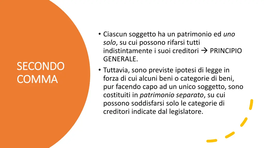 ciascun soggetto ha un patrimonio ed uno solo