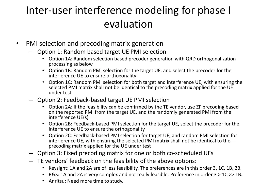 inter user interference modeling for phase 4