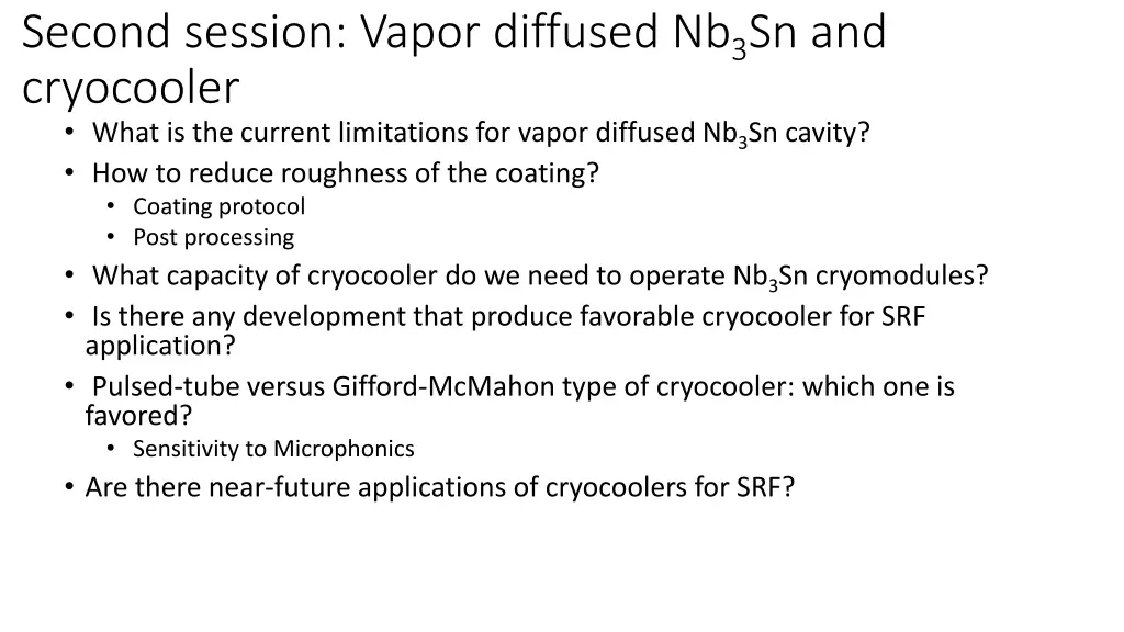 second session vapor diffused