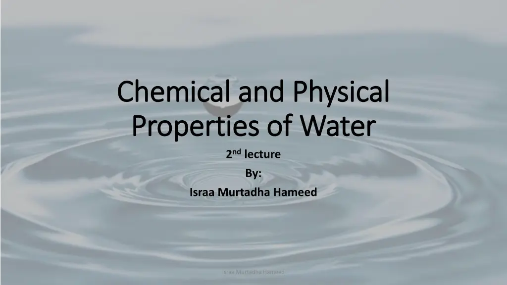 chemical and physical chemical and physical