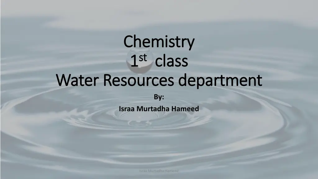 chemistry chemistry 1 1 st st class class