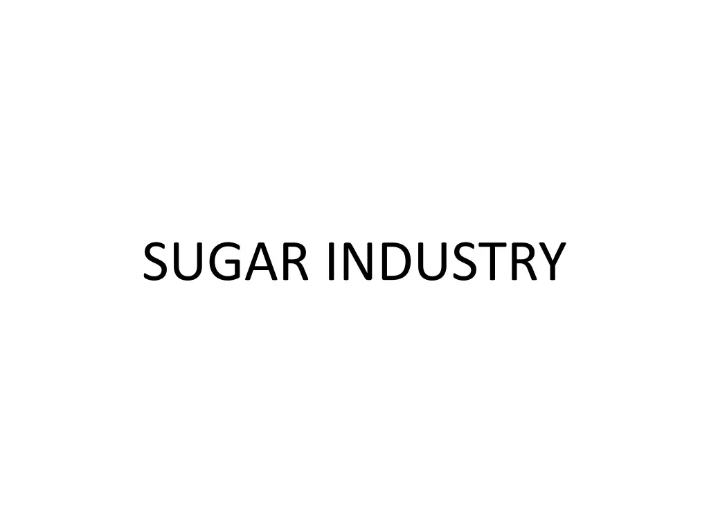 sugar industry
