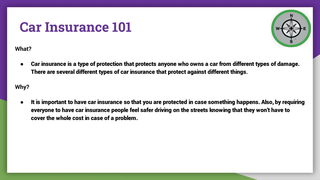 car insurance 101