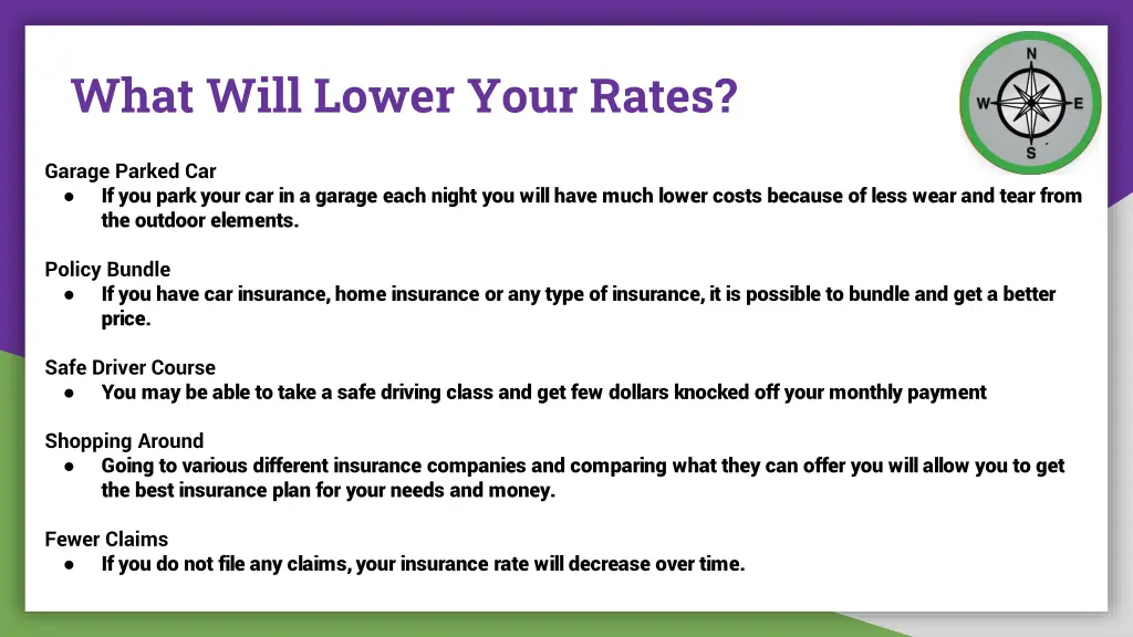 what will lower your rates