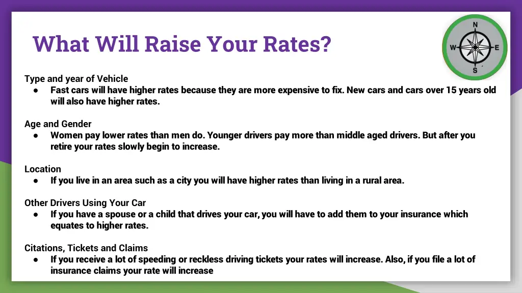 what will raise your rates