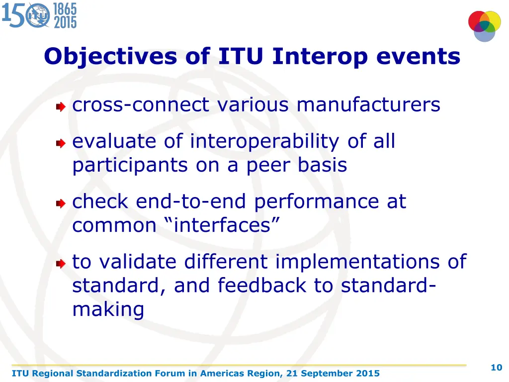 objectives of itu interop events