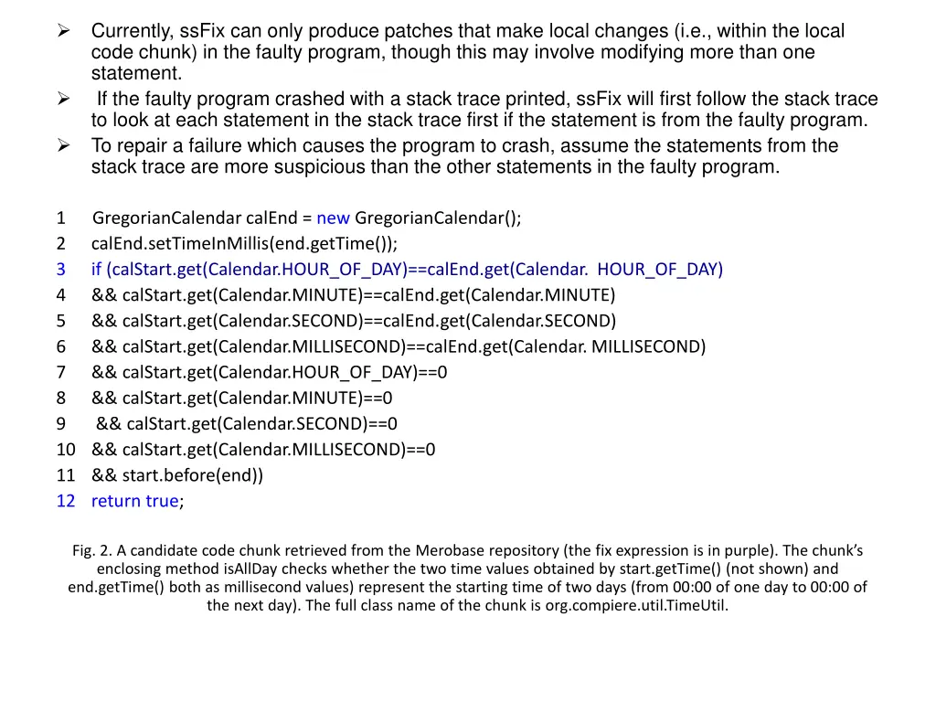 currently ssfix can only produce patches that