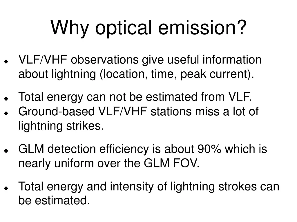 why optical emission