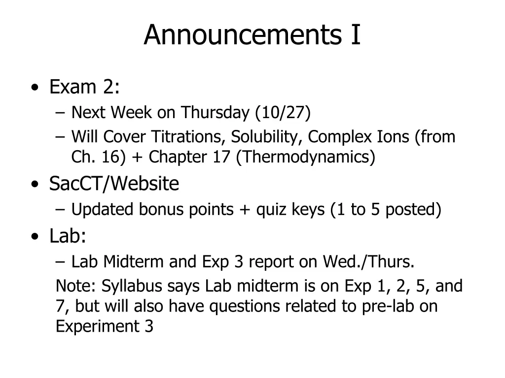announcements i