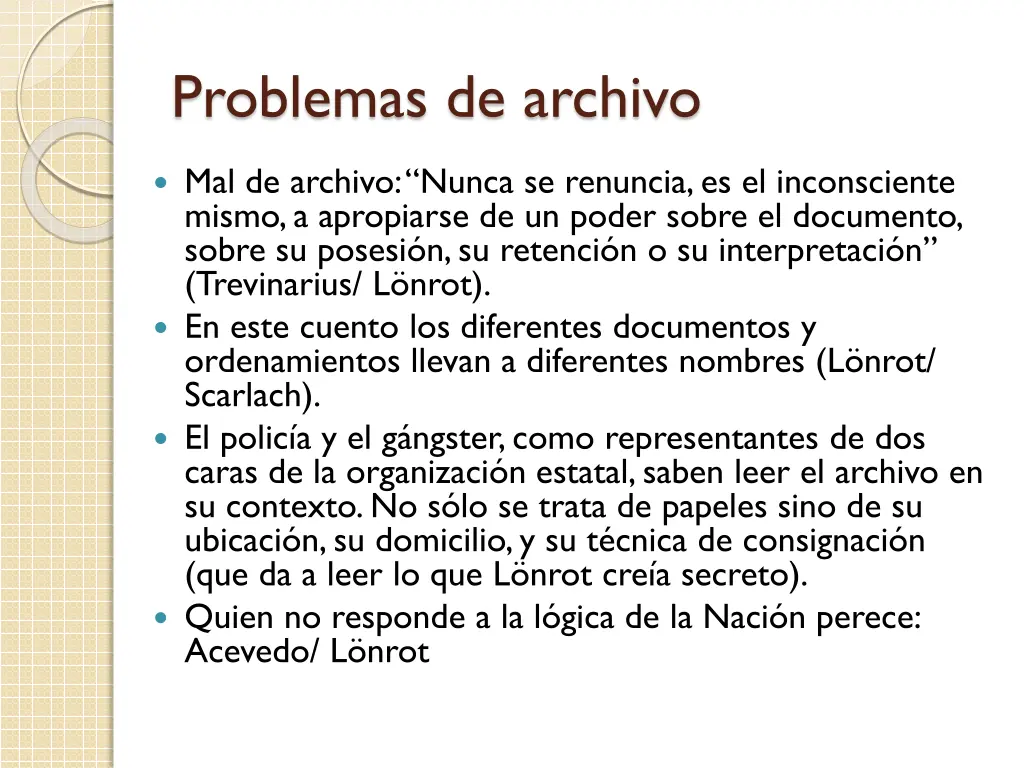problemas de archivo