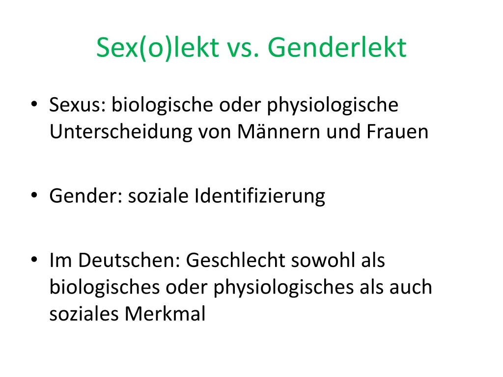 sex o lekt vs genderlekt