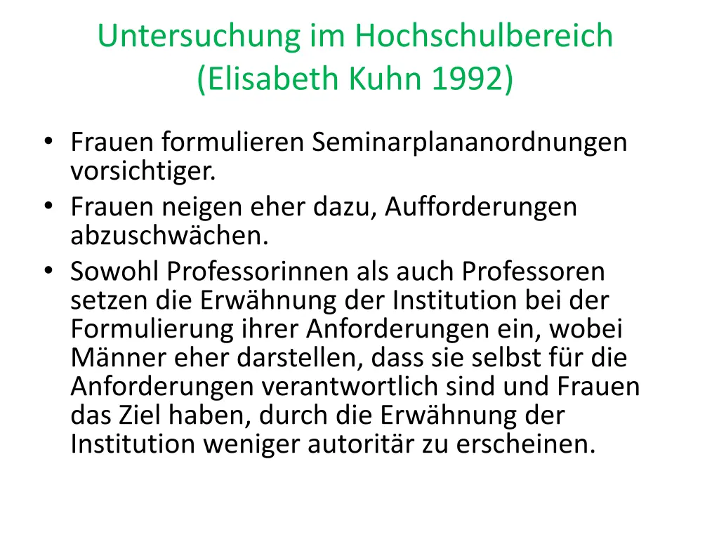 untersuchung im hochschulbereich elisabeth kuhn