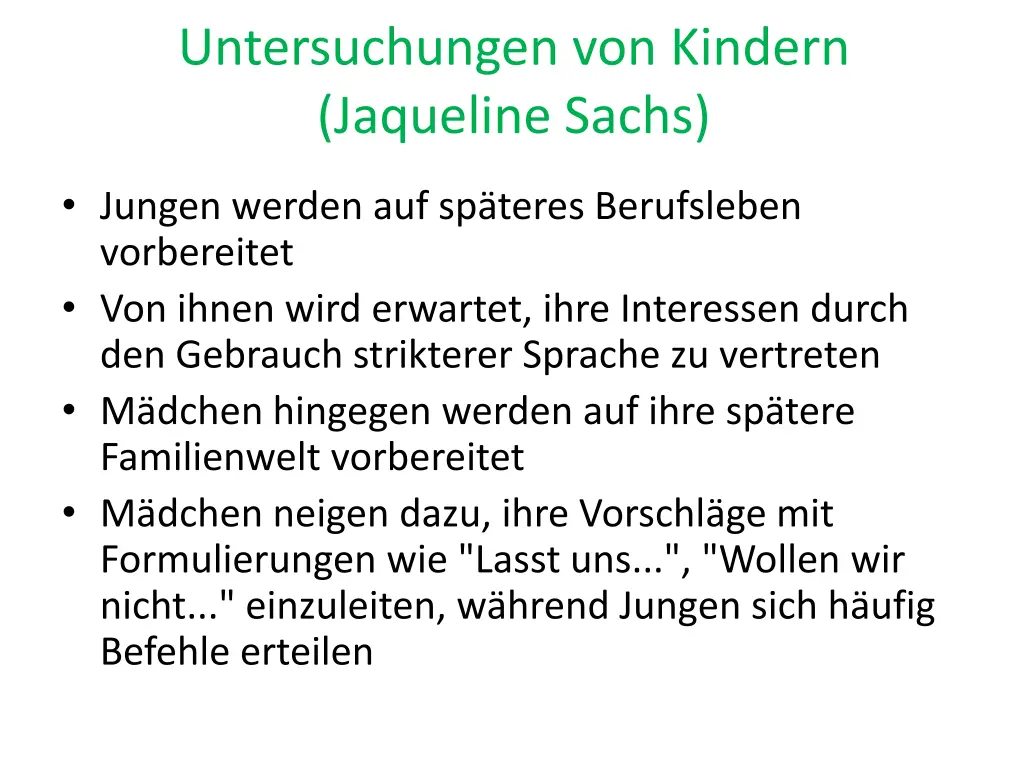 untersuchungen von kindern jaqueline sachs