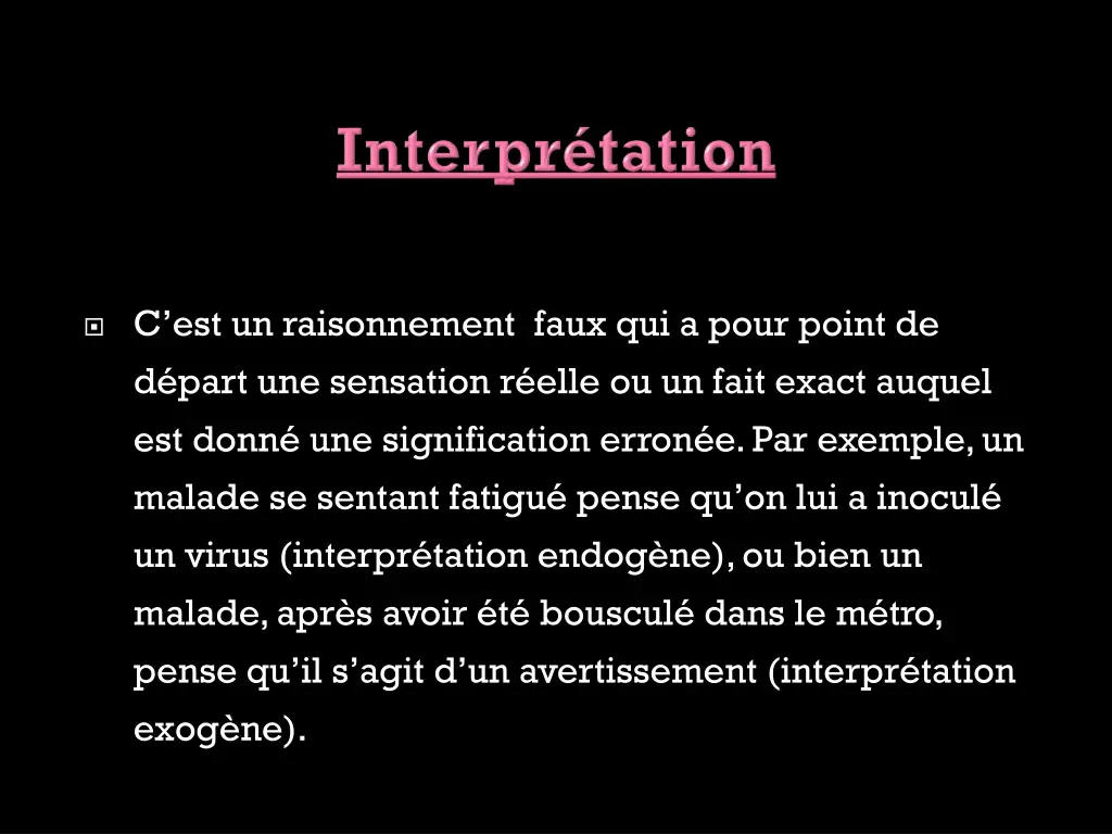 c est un raisonnement faux qui a pour point