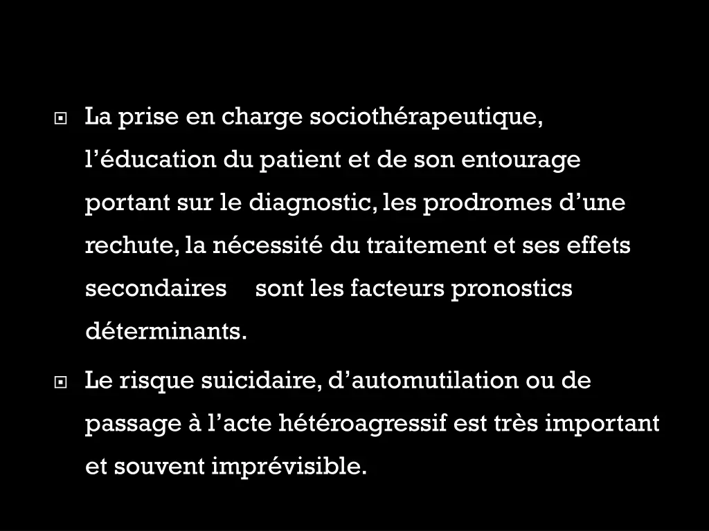la prise en charge socioth rapeutique