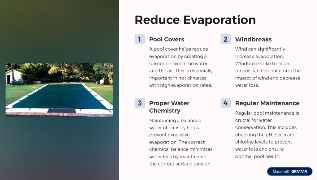 reduce evaporation