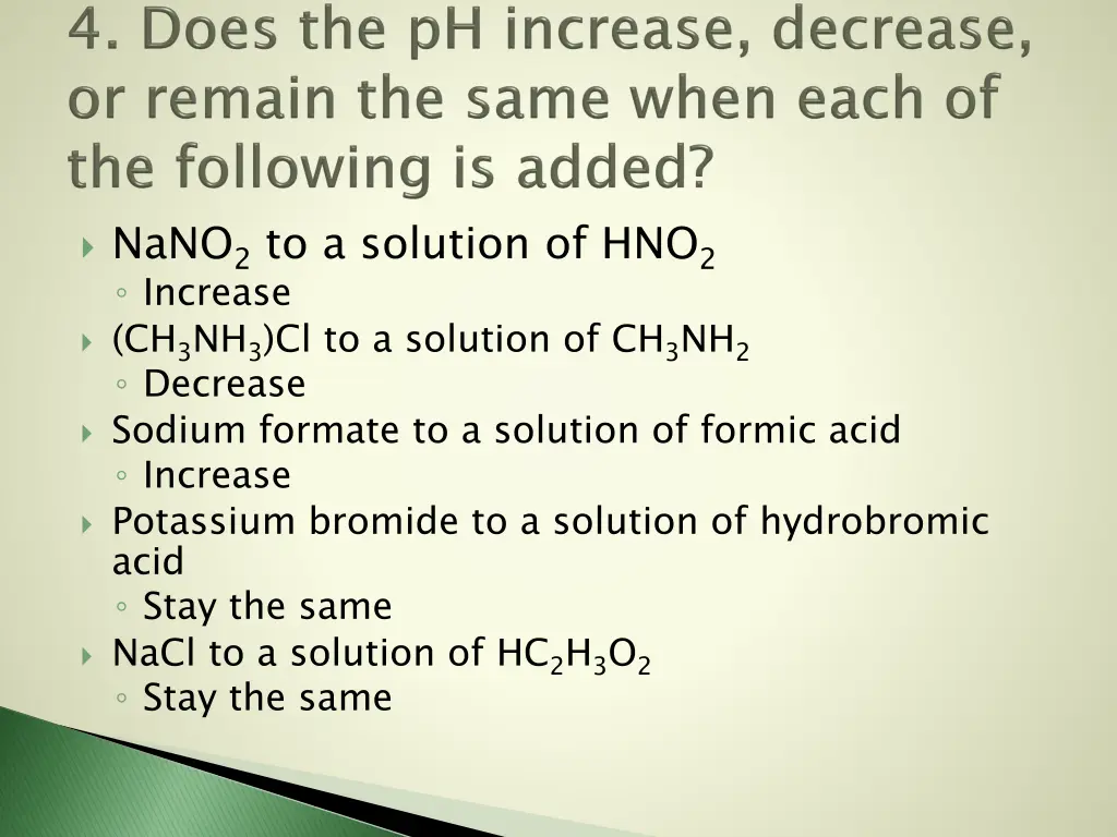 nano 2 to a solution of hno 2 increase