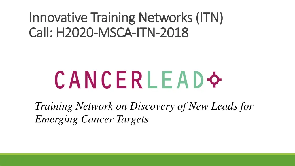 innovative training networks itn innovative