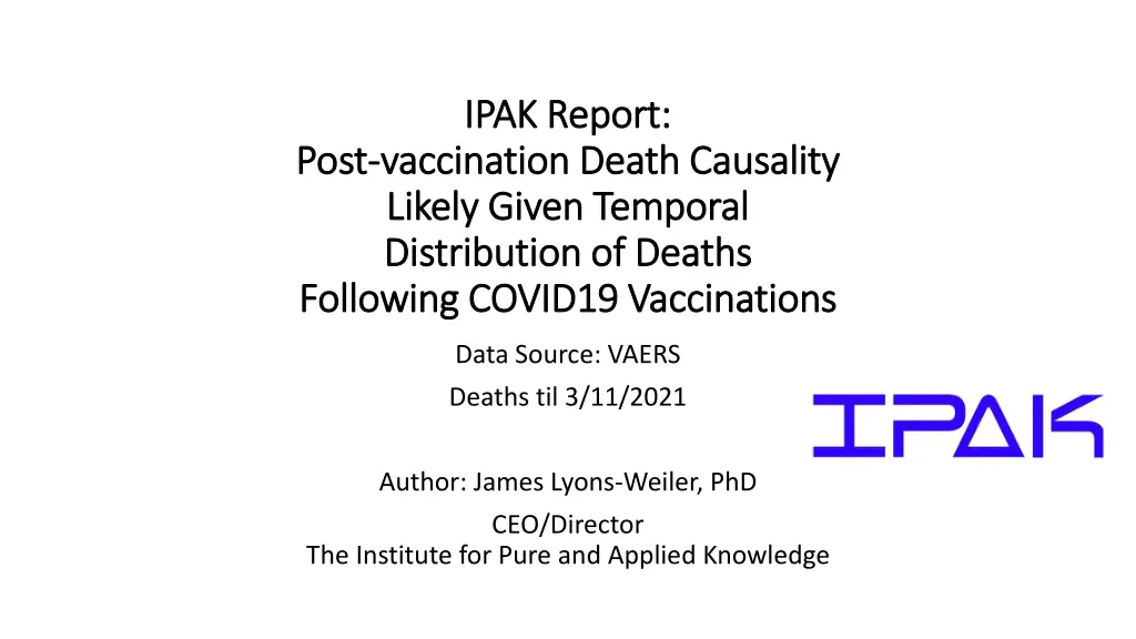 ipak report ipak report vaccination death
