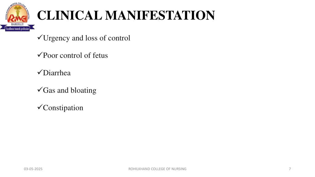 clinical manifestation
