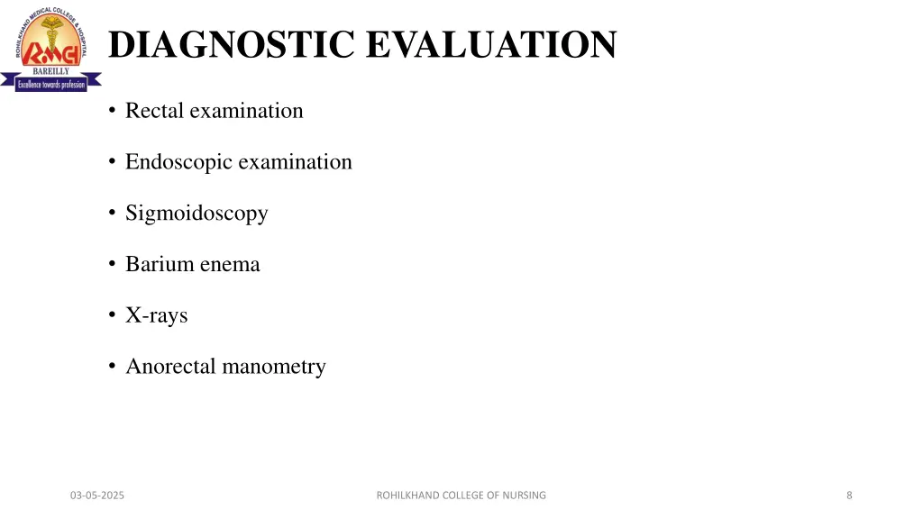 diagnostic evaluation