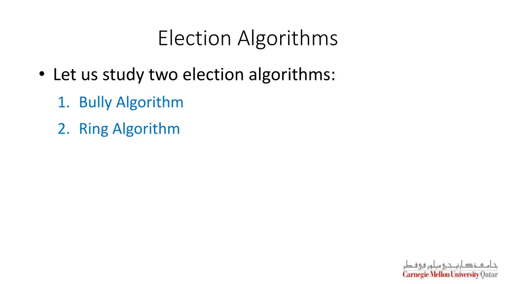 election algorithms