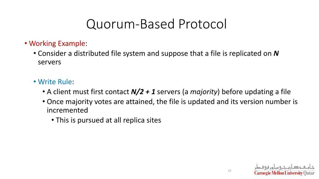 quorum based protocol 1