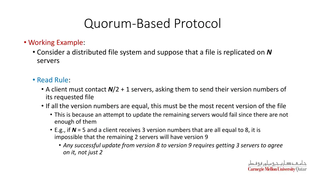 quorum based protocol 2