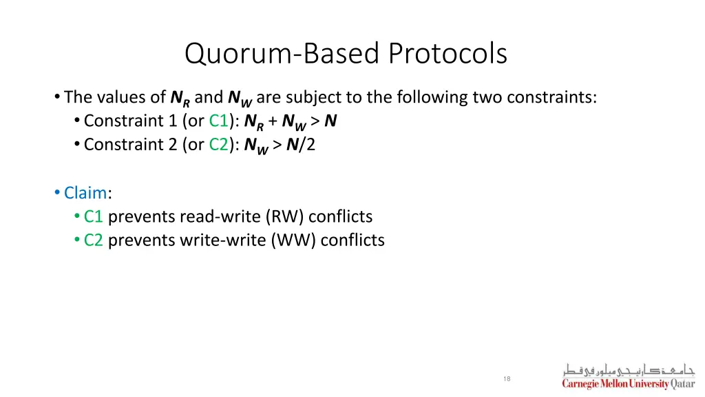 quorum based protocols