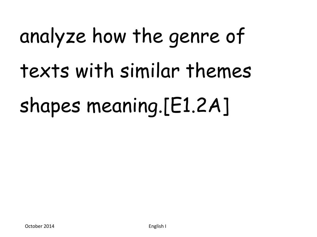 analyze how the genre of texts with similar