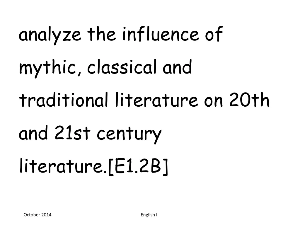 analyze the influence of mythic classical
