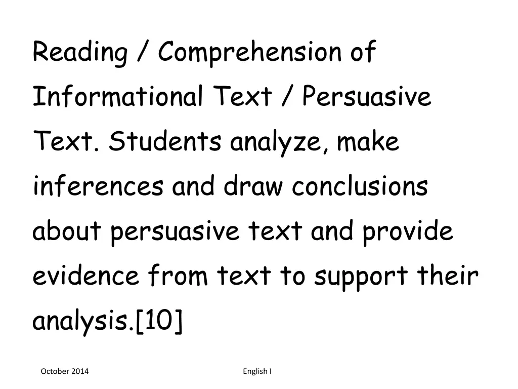 reading comprehension of informational text 2