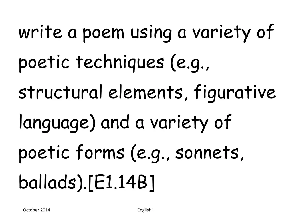 write a poem using a variety of poetic techniques