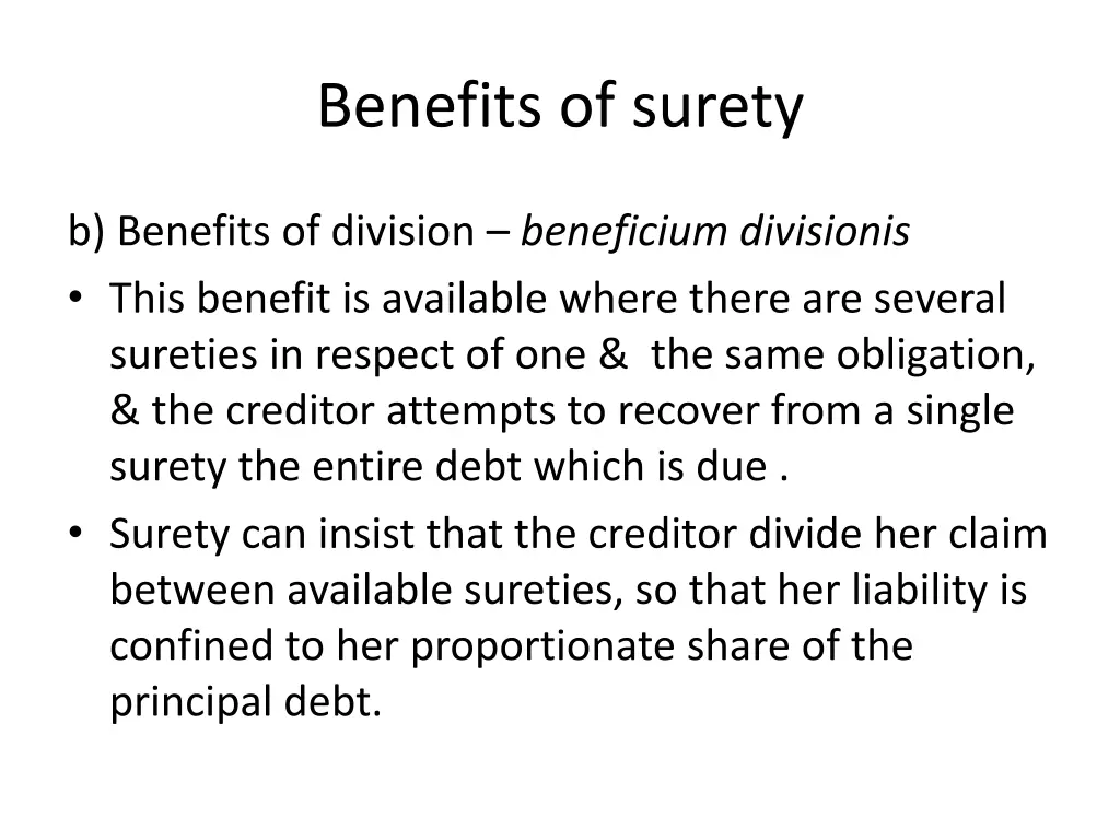 benefits of surety 1